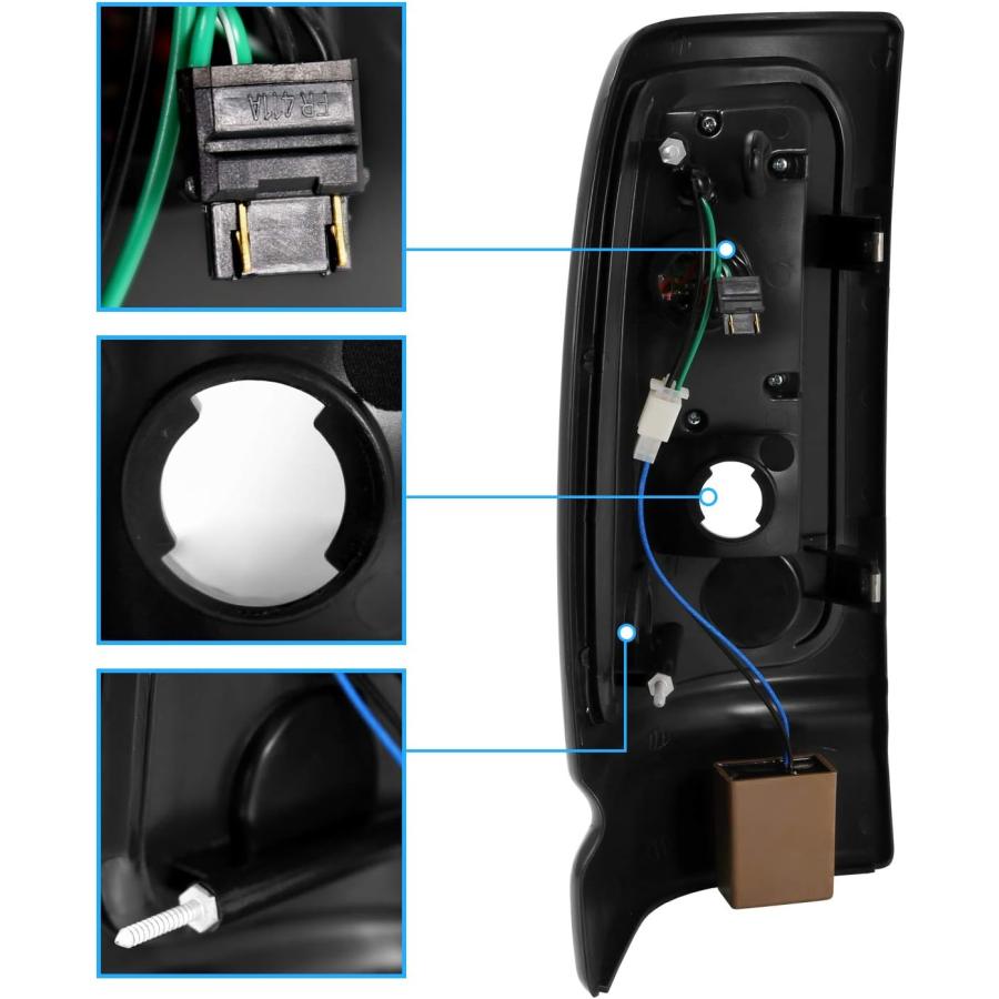 【並行輸入品】AmeriLite ブラック LED ブレーキテールライトセット 94-01 Dodge Ram 1500 2500 3500用 - 助の画像