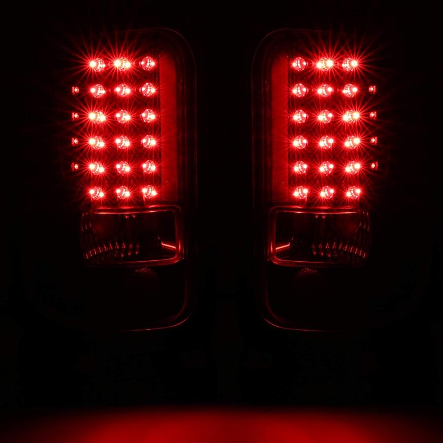 【並行輸入品】AmeriLite ブラック LED ブレーキテールライトセット 94-01 Dodge Ram 1500 2500 3500用 - 助の画像