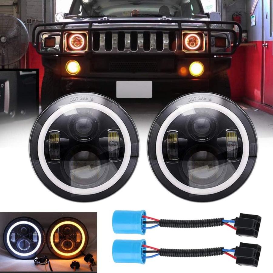 並行輸入品】Hummer H1 H2 AM GENERAL ペアLEDヘッドライトライト