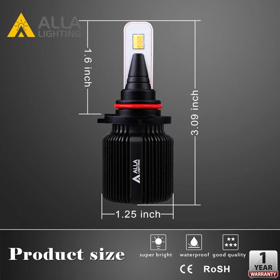 【並行輸入品】Alla Lighting 8000Lms 9005 HB3 H10 9145 LEDスイッチバックヘッドライトまたはフォグライト電球_7