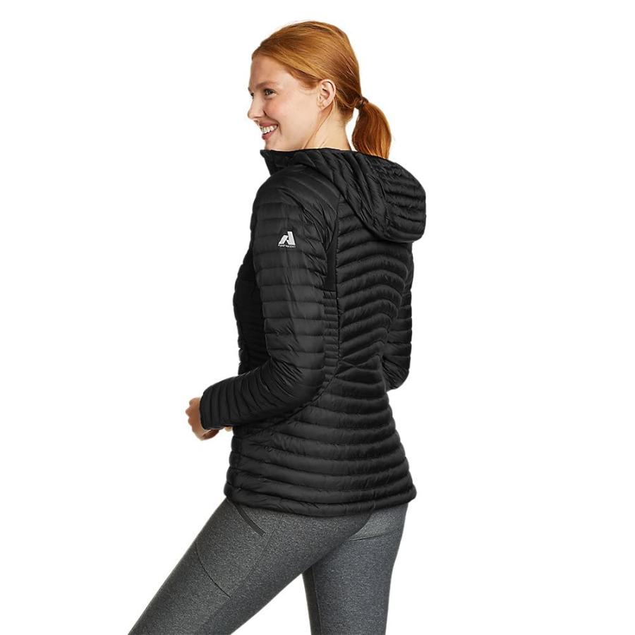 【並行輸入品】Eddie Bauer Women's MicroTherm 2.0 Down Hooded Jacket, Black, Smの画像