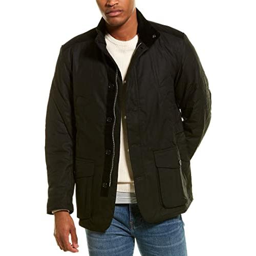 【並行輸入品】Barbour Mens Kyle Waxed Jacket Small Blackの画像