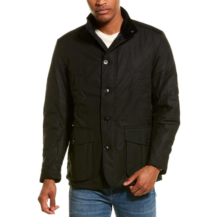 【並行輸入品】Barbour Mens Kyle Waxed Jacket Small Blackの画像