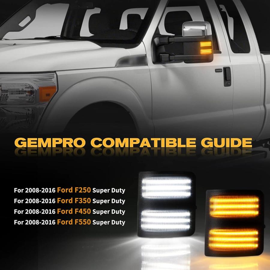 【並行輸入品】Gempro Sequential LED Side Mirror Marker Switchback Turn Signal Lighの画像