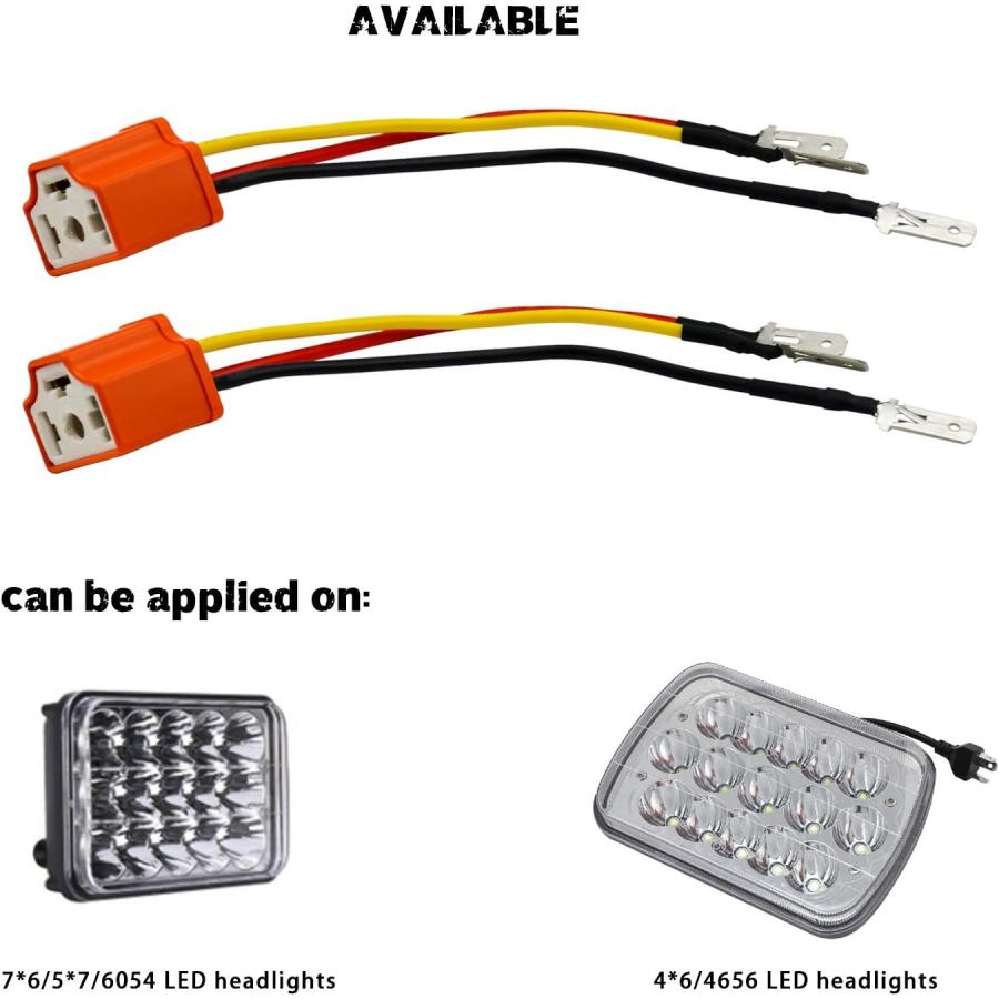 【並行輸入品】LivTee セラミック H4 9003 HB2 スコケット 3 アダプター 配線ハーネスソケットワイヤー ヘッドライト フォグライト用_3