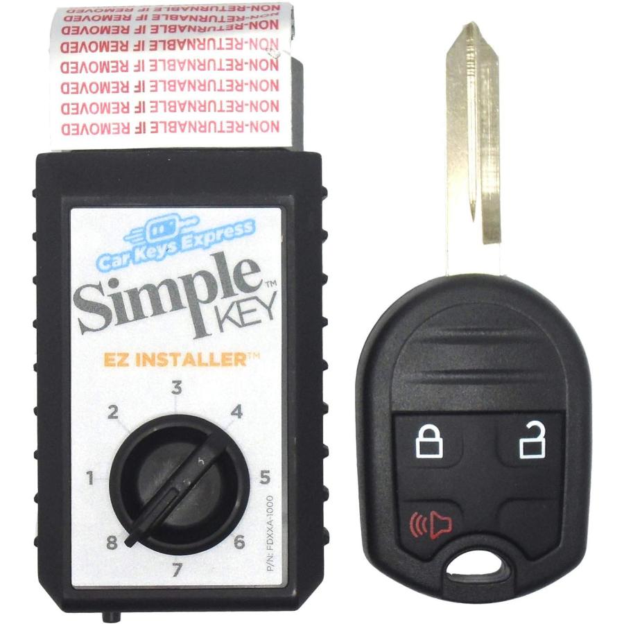 Ford キーレスエントリーキー 3ボタン 並行輸入品】Car Keys Express シンプルキー 3ボタンリモコン フォード