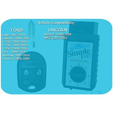 Ford キーレスエントリーキー 3ボタン 並行輸入品】Car Keys Express シンプルキー 3ボタンリモコン フォード