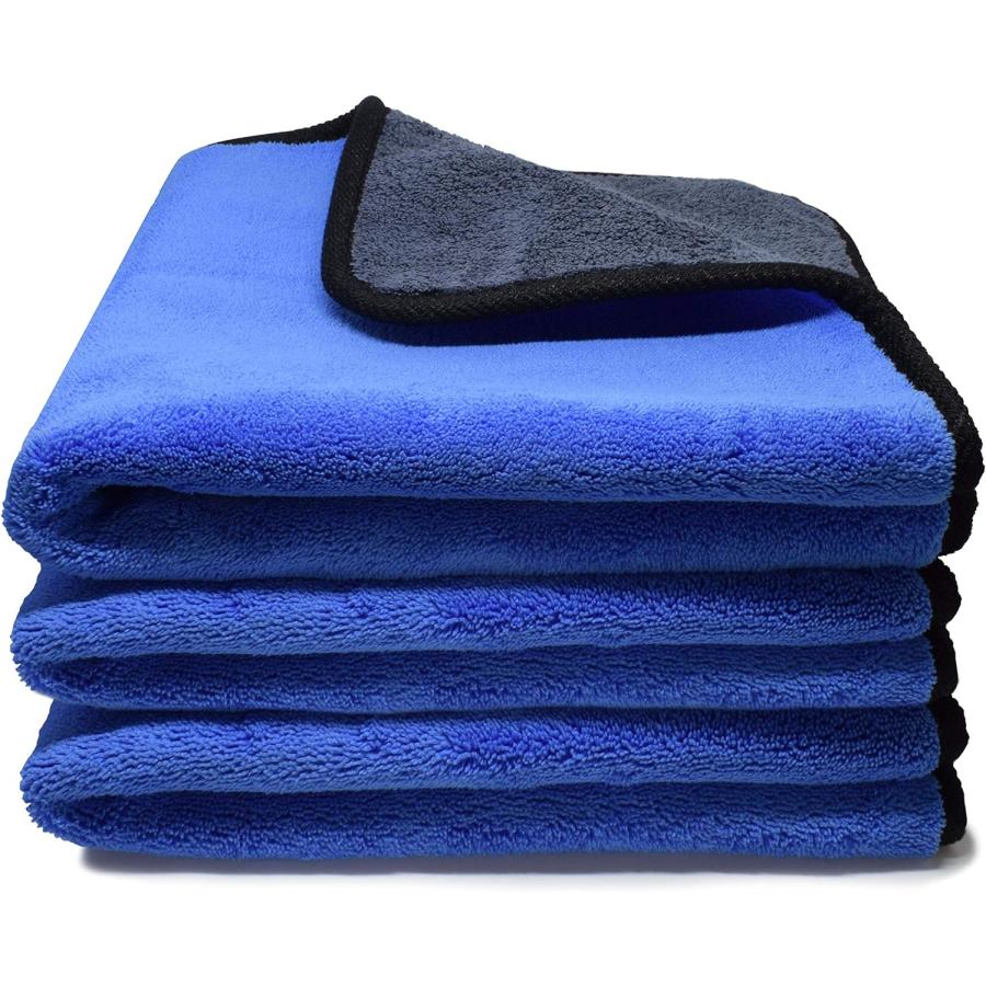 Microfiber Towels for Cars 3 Pieces 500 GSM polishing Cleaning Home  car and Motorbike - 12 x 12 Inches (30x30cm)　並行輸入品｜good-face｜06