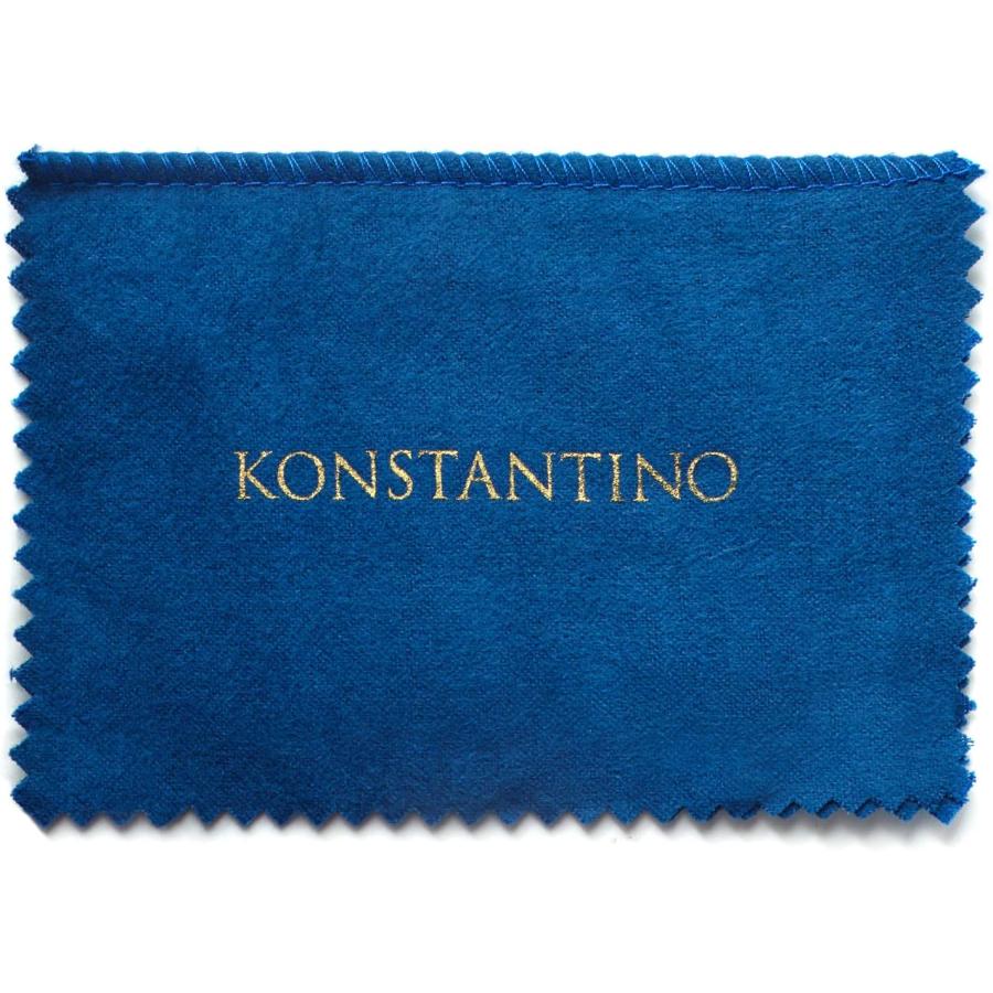【並行輸入品】Konstantino メンズ Savros コレクション スターリングシルバー 18Kゴールド スピネルリング シルバーの画像