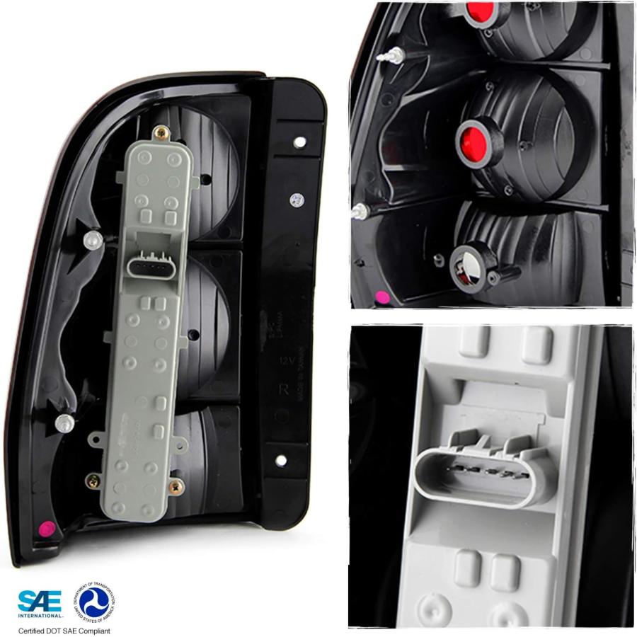 【並行輸入品】AKKON - 2002-2009 Chevy Trailblazer OEスタイル プレミアムテールライトランプ 回路基板付き - レの画像