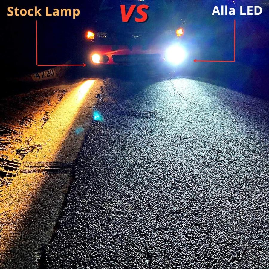 【並行輸入品】Alla Lighting 889 881 LEDフォグライト電球 3000lm 超高輝度 898L 6K キセノンホワイトの画像