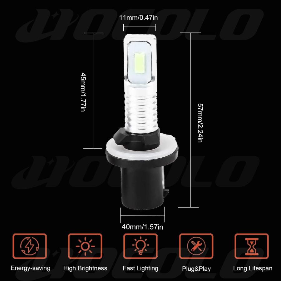 【並行輸入品】HOCOLO 2x 880 892 893 890 884 885 892 899 LED Bulbs DRL Fog Drivingの画像