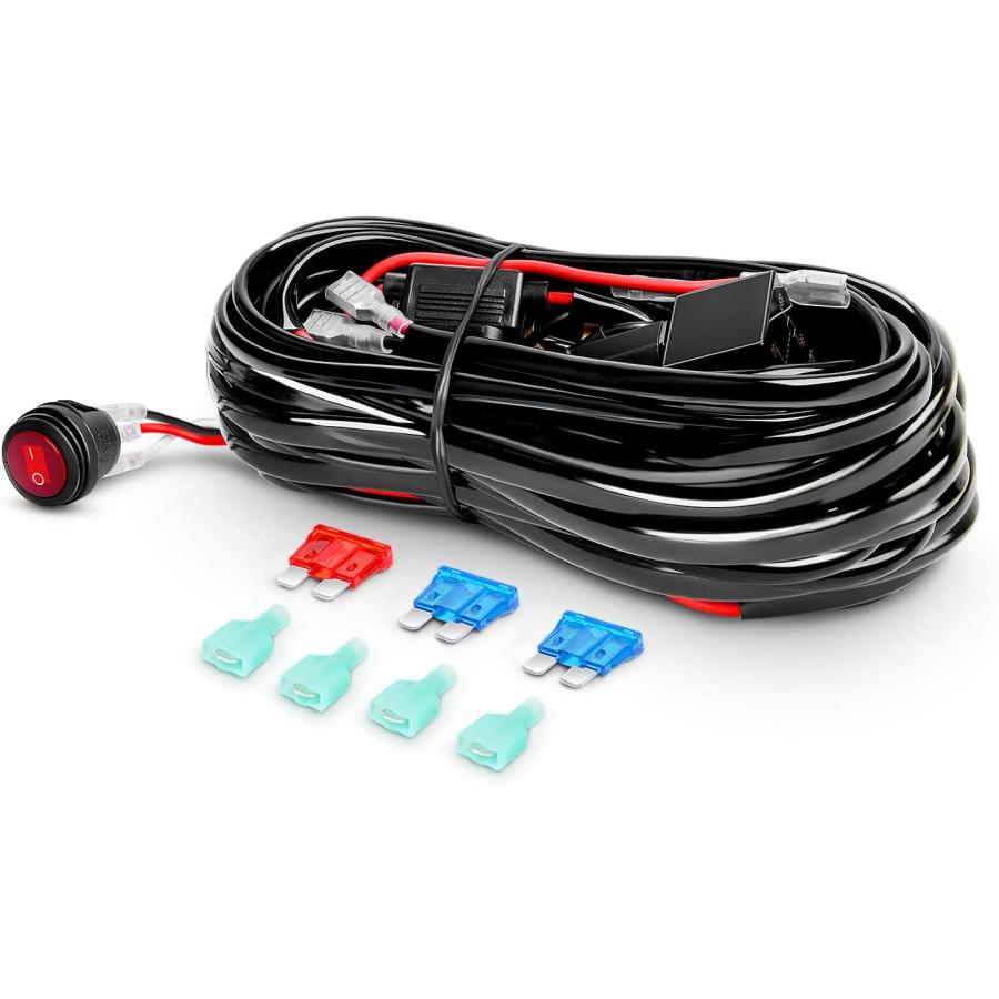 【並行輸入品】Nilight Led Light Bar Set 20Inch 420W Triple Row Spot Flood Combo Wo_3