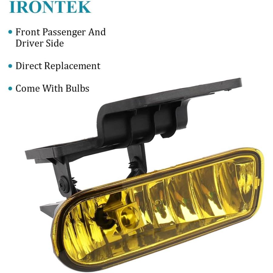 【並行輸入品】IRONTEK アンバーレンズ フォグランプ シボレー 99-02 シルバラード 1500 \u0026 2500 00-02 シルバラード 35の画像