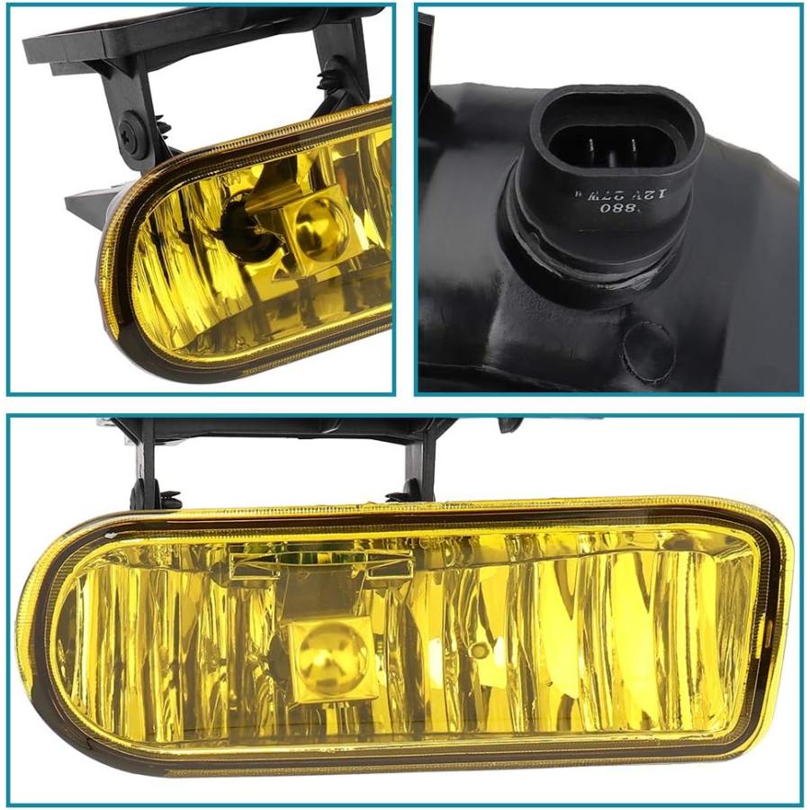 【並行輸入品】IRONTEK アンバーレンズ フォグランプ シボレー 99-02 シルバラード 1500 \u0026 2500 00-02 シルバラード 35の画像