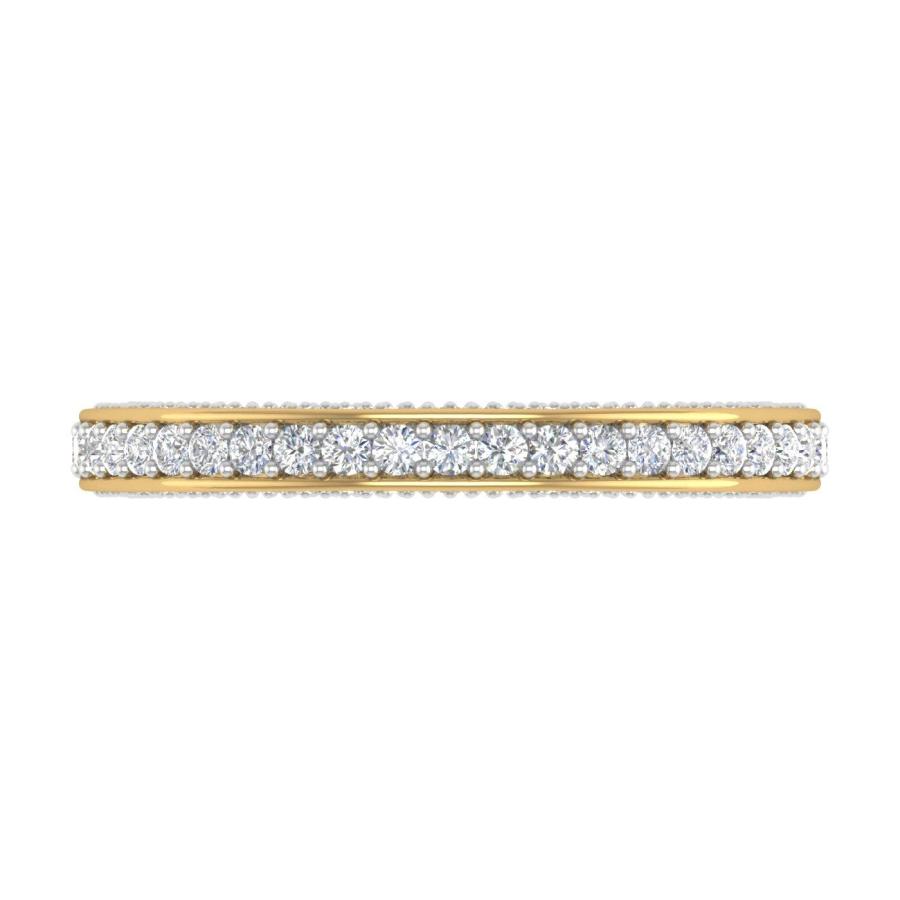 【並行輸入品】1カラットプロングセット ダイヤモンド レディース 結婚指輪 エタニティリング 14Kゴールド IGI認定, 金属 石, ダイヤモの画像