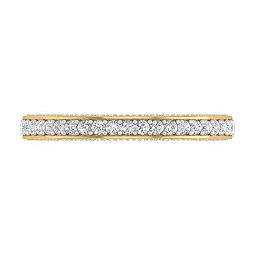 【並行輸入品】1カラットプロングセット ダイヤモンド レディース 結婚指輪 エタニティリング 14Kゴールド IGI認定, 金属 石, ダイヤモの画像