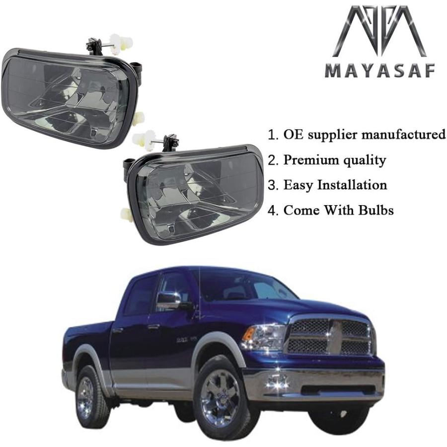 【並行輸入品】MAYASAF Clear Lens Fog Light Pair of Bumper Fog Lamp Assembly Fit Ra_2