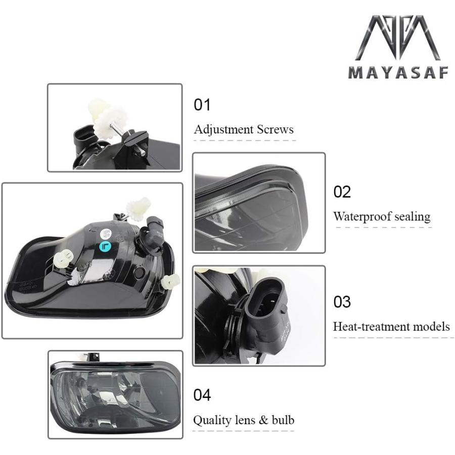 【並行輸入品】MAYASAF Clear Lens Fog Light Pair of Bumper Fog Lamp Assembly Fit Ra_3