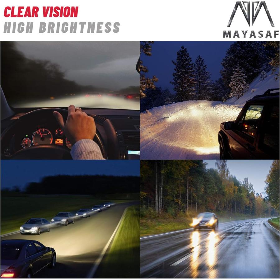 【並行輸入品】MAYASAF Clear Lens Fog Light Pair of Bumper Fog Lamp Assembly Fit Ra_6