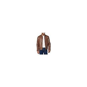 【並行輸入品】Cole Haan Signature メンズ ウォッシュドレザー モトジャケット US サイズ: X Large Cole Haの画像