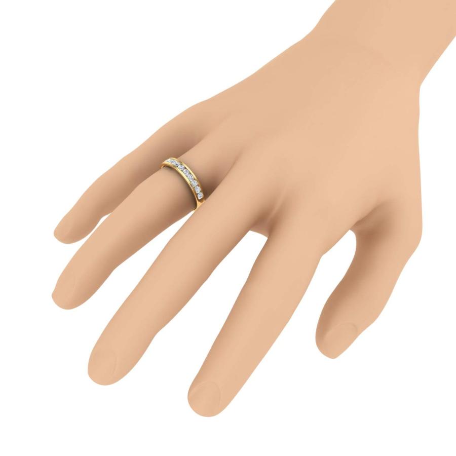 【並行輸入品】1/2カラット チャネルセット ダイヤモンド 結婚指輪 14Kゴールド　_9