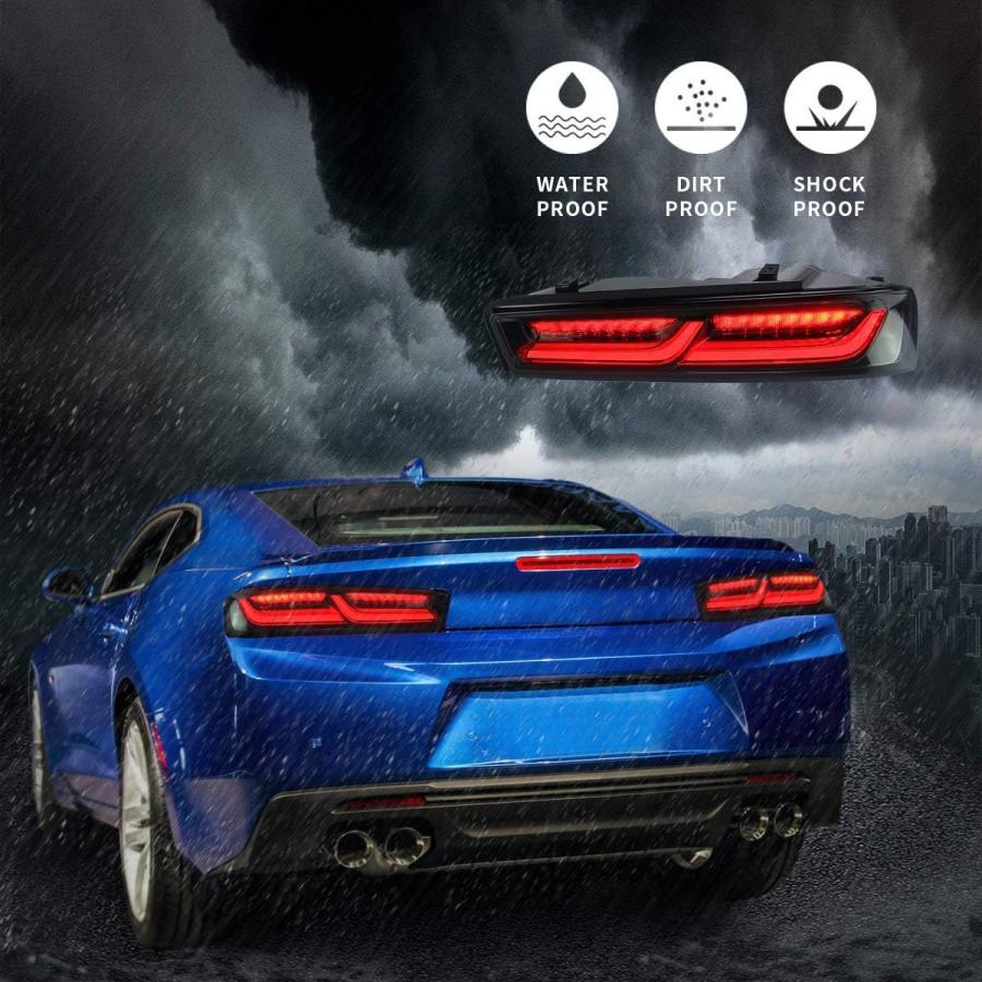 【並行輸入品】YUANZHENG フルLEDテールライト [Chevy Camaro Coupe 2016 2017 2018] シーケンシャルスイッの画像