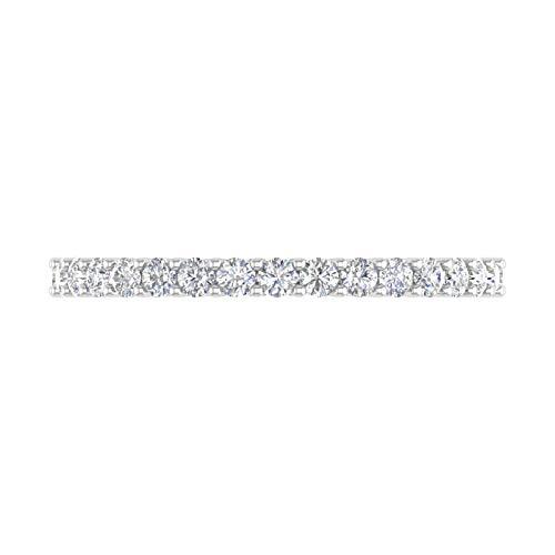 【並行輸入品】FINEROCK 1カラット ダイヤモンド エタニティ 結婚指輪 14Kゴールド, 金属 石, ホワイトダイヤモンド FINEROの画像