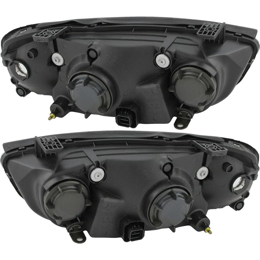 【並行輸入品】ヒュンダイ エラントラ ヘッドライトランプセット ゴールドシュリンプ 2001 2002 2003 ハロゲン 運転席と助手席側　_1