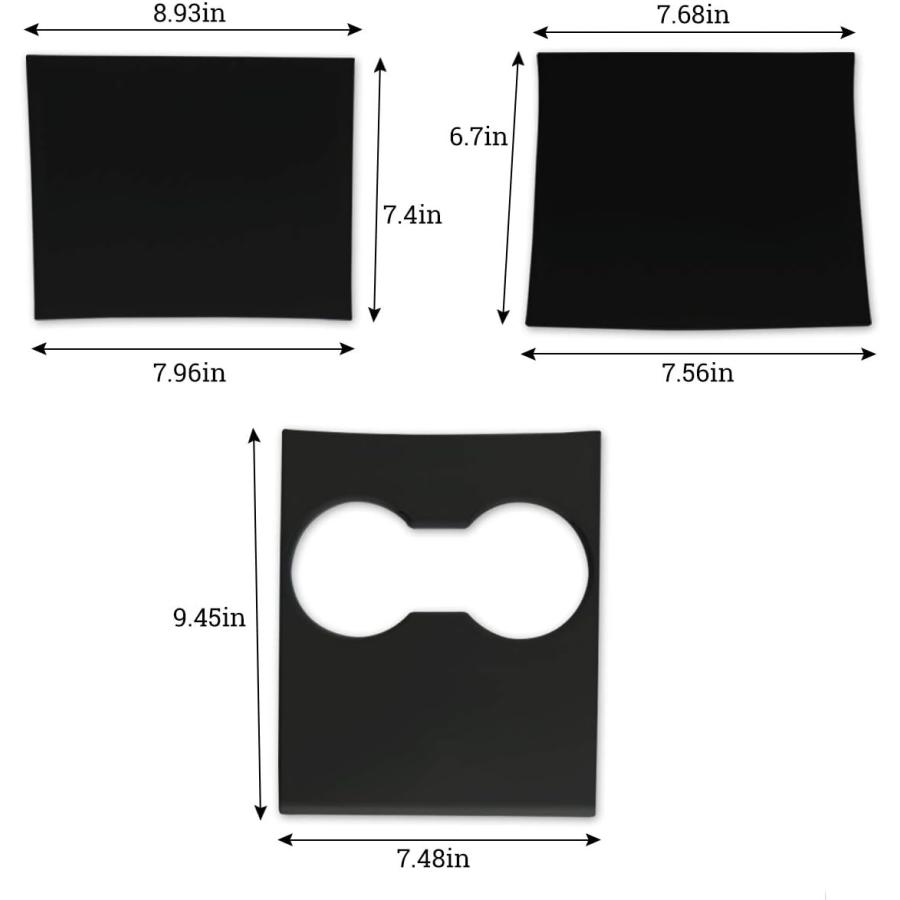 【並行輸入品】Tesla Model 3 Model Y センターコンソールラップ ABS マットブラック コンソールカバー インテリアデコレーションの画像