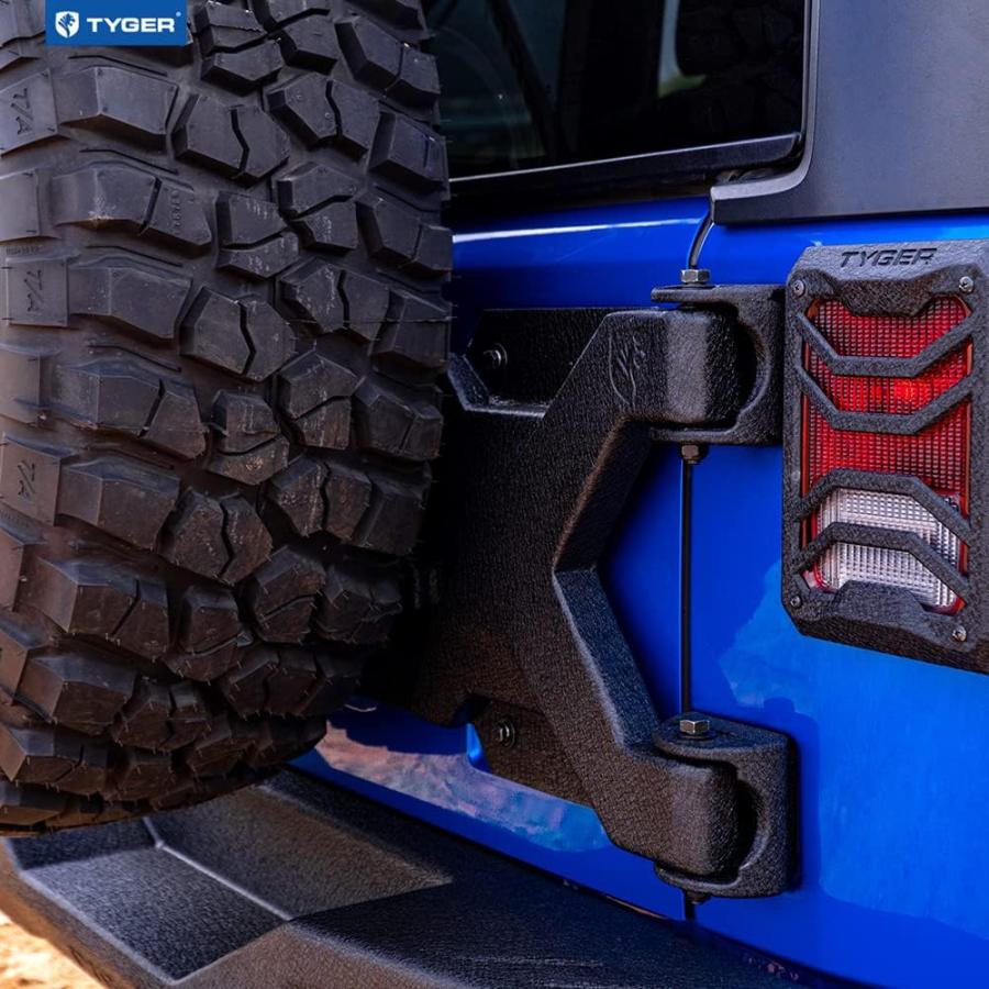【並行輸入品】Tyger Auto TG-TR8J84078 特大タイヤキャリアキット 2007-2018 ジープラングラーJKに対応 (JL用ではあの画像
