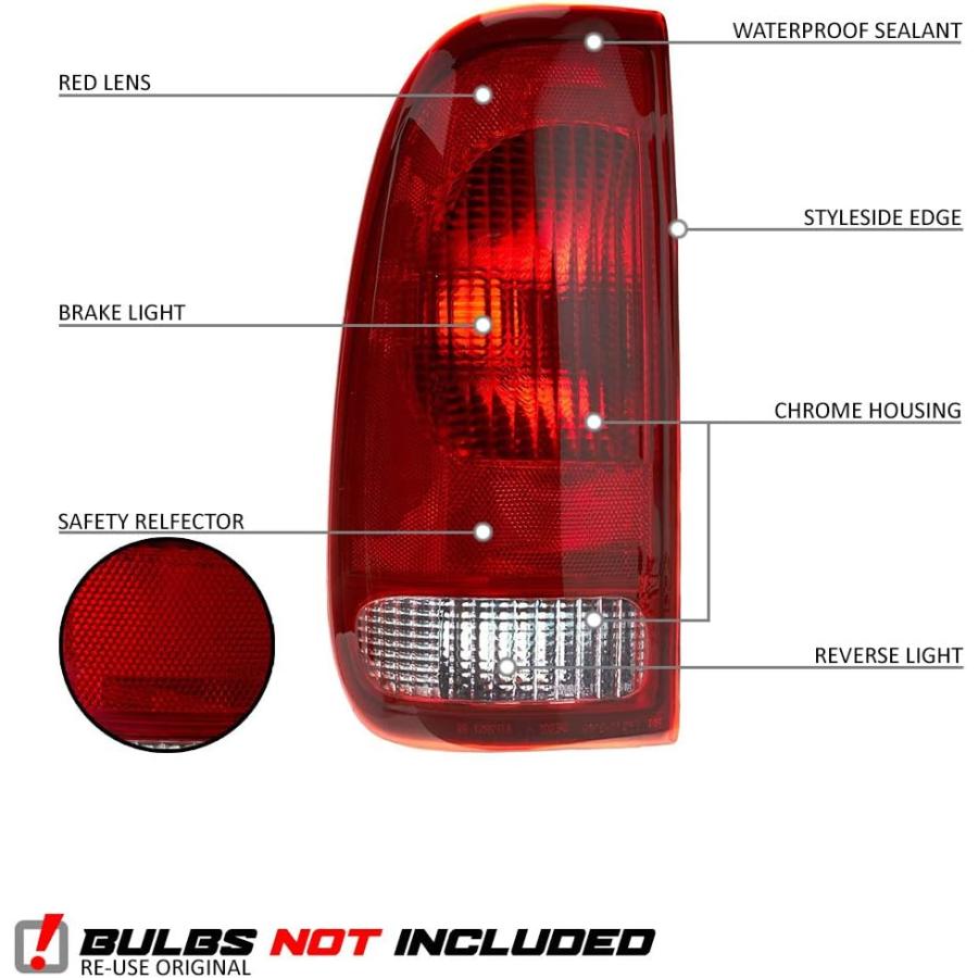 【並行輸入品】Epic Lighting OE適合交換用リアブレーキテールライトアセンブリ 1997-2007 F150 F250 Super Dut_1