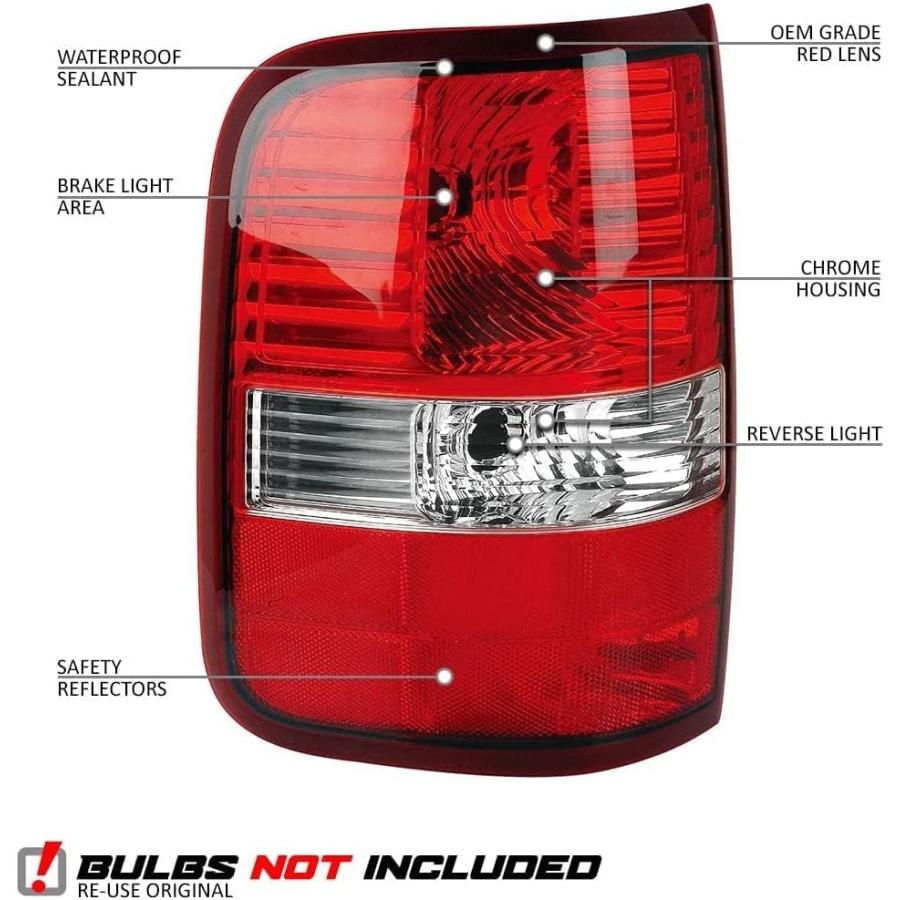 【並行輸入品】Epic Lighting OEスタイル交換用リアブレーキテールライト 2004-2008 F-150 F150 Styleside Fの画像
