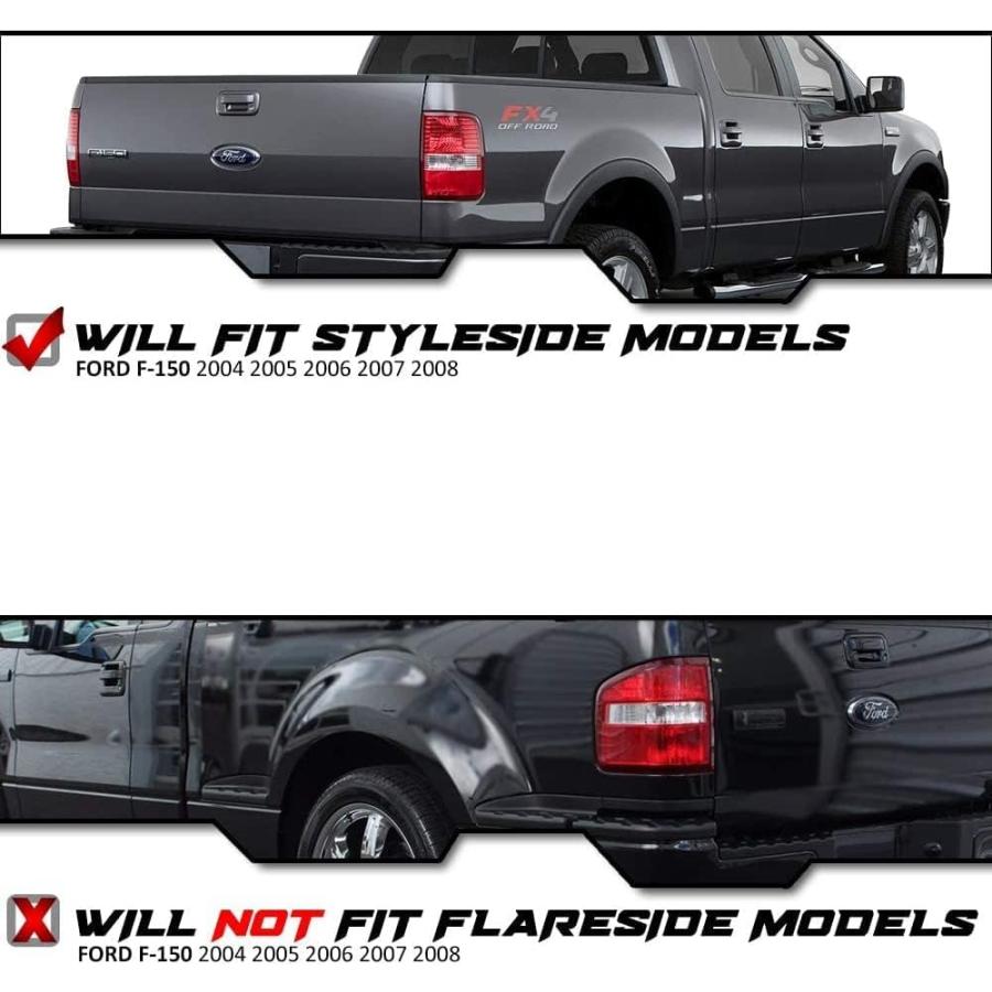 【並行輸入品】Epic Lighting OEスタイル交換用リアブレーキテールライト 2004-2008 F-150 F150 Styleside Fの画像