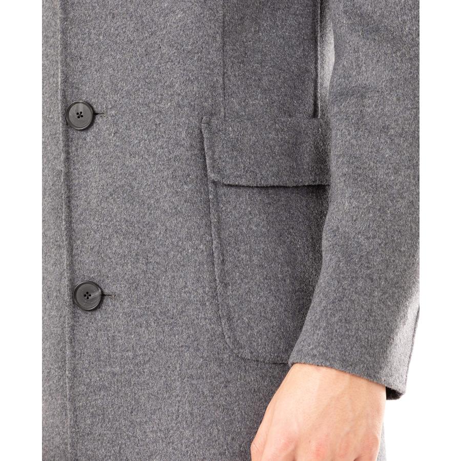 【並行輸入品】DKNY メンズ レギュラーオーバーコート US サイズ: 40R カラー: グレー DKNY mens Overcoat Wooの画像