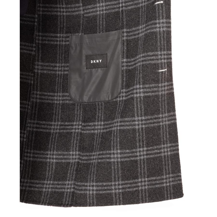 【並行輸入品】DKNY メンズ レギュラーオーバーコート US サイズ: 40R カラー: グレー DKNY mens Overcoat Wooの画像