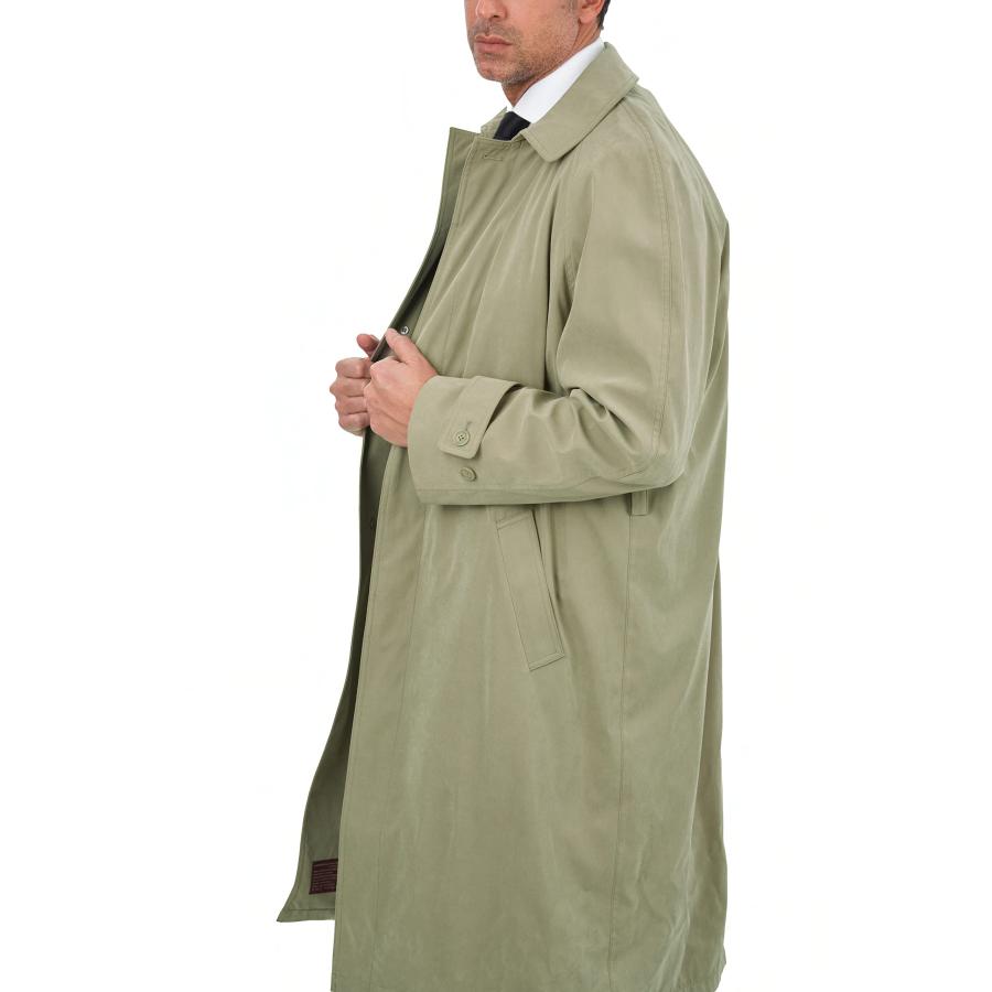 【並行輸入品】メンズ シングル 防雨 ロングトレンチコート US サイズ: 46 カラー: ベージュ Men's Single Breastedの画像