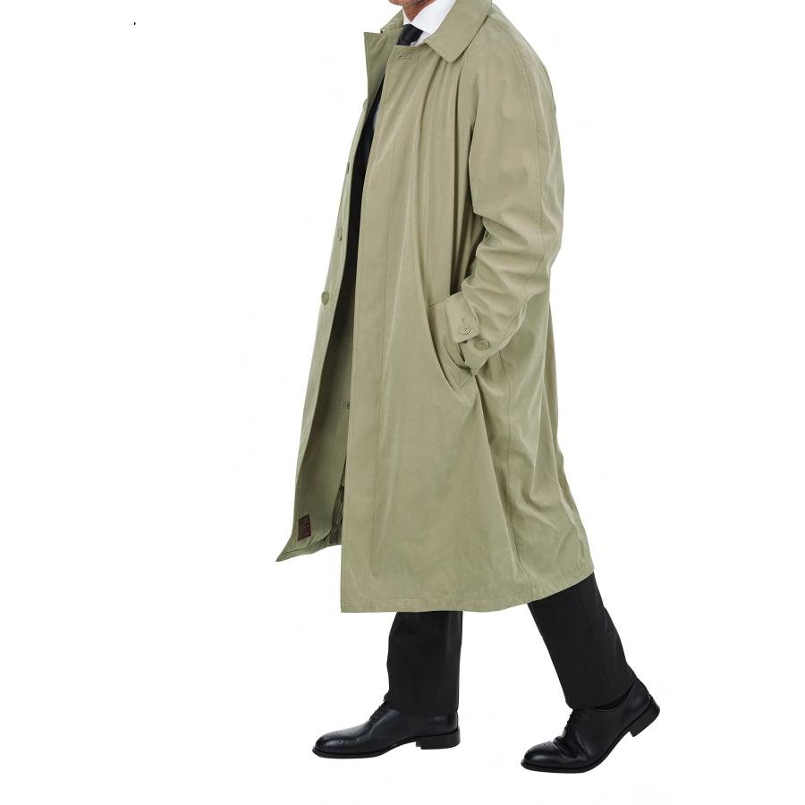 【並行輸入品】メンズ シングル 防雨 ロングトレンチコート US サイズ: 46 カラー: ベージュ Men's Single Breastedの画像