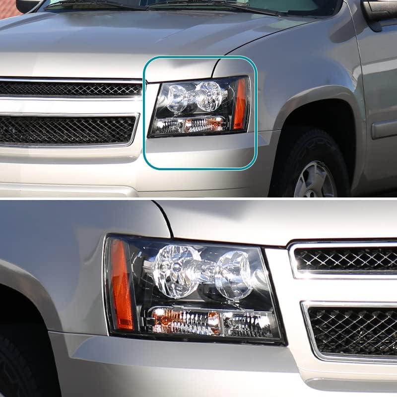【並行輸入品】Spec-D Tuning Black Headlights Compatible with Chevy Avalanche 2007-の画像