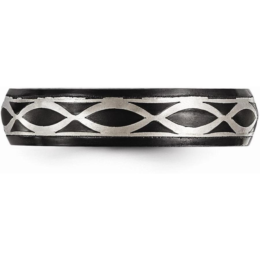 【並行輸入品】Black Titanium Men's and 925 Sterling Silver Men's Matte Brushed Finの画像