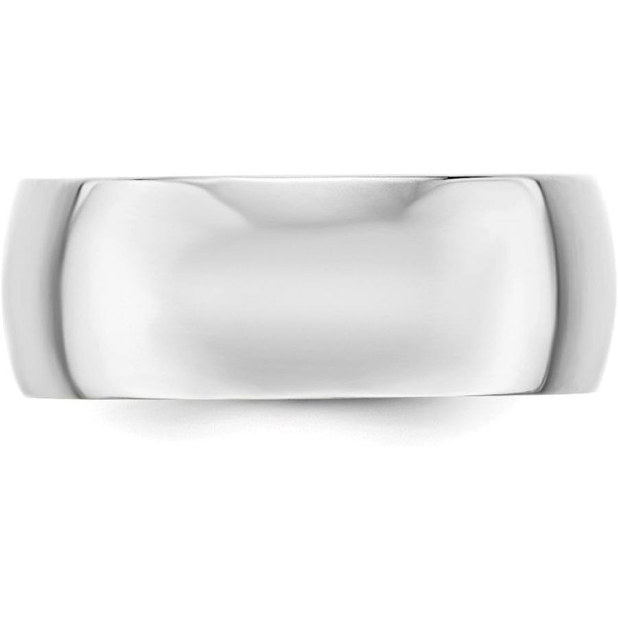 【並行輸入品】Sonia Jewels 10k White Gold 8mm Men's Plain Classic Dome Wedding Banの画像
