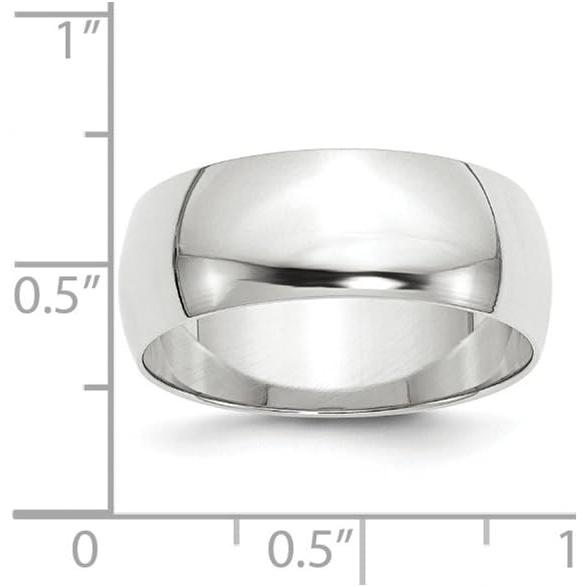 【並行輸入品】Sonia Jewels 10k White Gold 8mm Men's Plain Classic Dome Wedding Banの画像