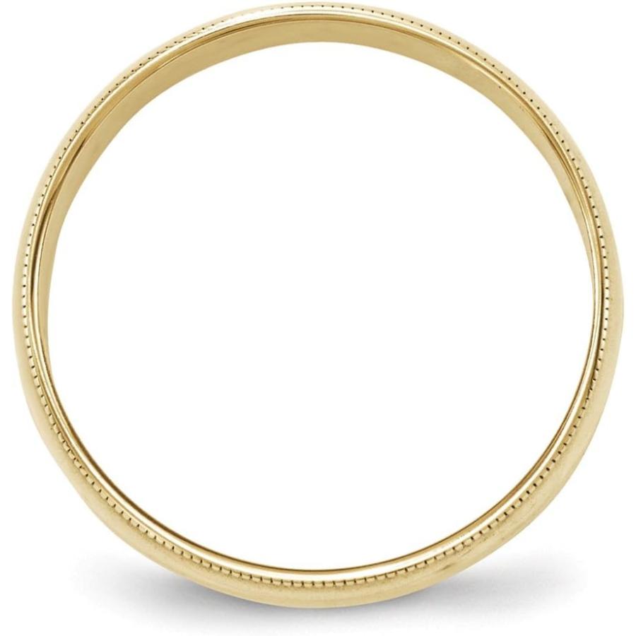 【並行輸入品】10K イエローゴールド 6mm ミルグレイン プレーン クラシック ドーム 結婚指輪  金属の画像