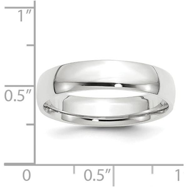 【並行輸入品】10K ホワイトゴールド 5mm 快適フィット プレーン クラシック 結婚指輪 リング  金属  NAの画像
