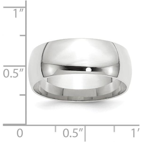 【並行輸入品】Sonia Jewels 10k White Gold 8mm Men's Comfort Fit Plain Classic Weddの画像
