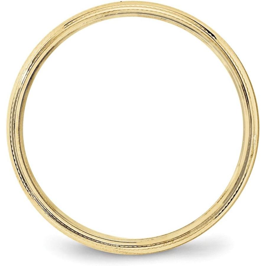 【並行輸入品】Sonia Jewels 10k Yellow Gold 4mm Milgrain Plain Classic Dome Men's W
