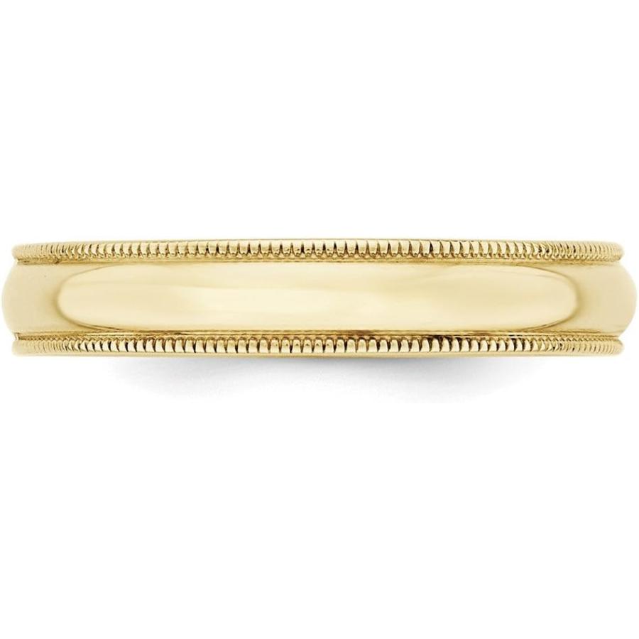 【並行輸入品】Sonia Jewels 10k Yellow Gold 4mm Milgrain Plain Classic Dome Men's W