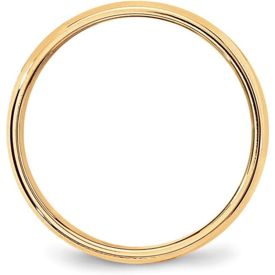 【並行輸入品】14K イエローゴールド 6mm ミルグレイン プレーン クラシック ドーム 結婚指輪  金属  NAの画像