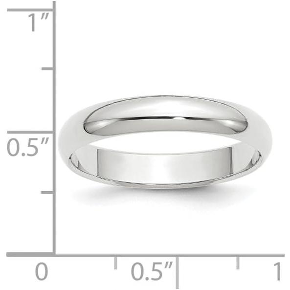 【並行輸入品】ソリッド14Kホワイトゴールド 4mmプレーンクラシックドームウェディングバンドリング  金属  NAの画像
