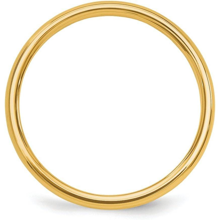 【並行輸入品】ソリッド14Kイエローゴールド 2mm プレーンクラシックウェディングバンドリング  金属の画像